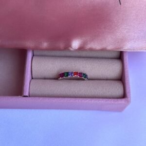 Anel Pedras Coloridas