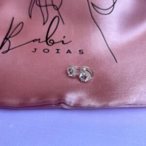 Argola com Pedra Zircônia