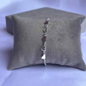 Pulseira Corações Lisos e Vazados