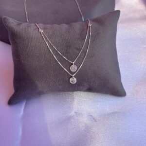 Colar Correntes e 2 Pontos de Luz